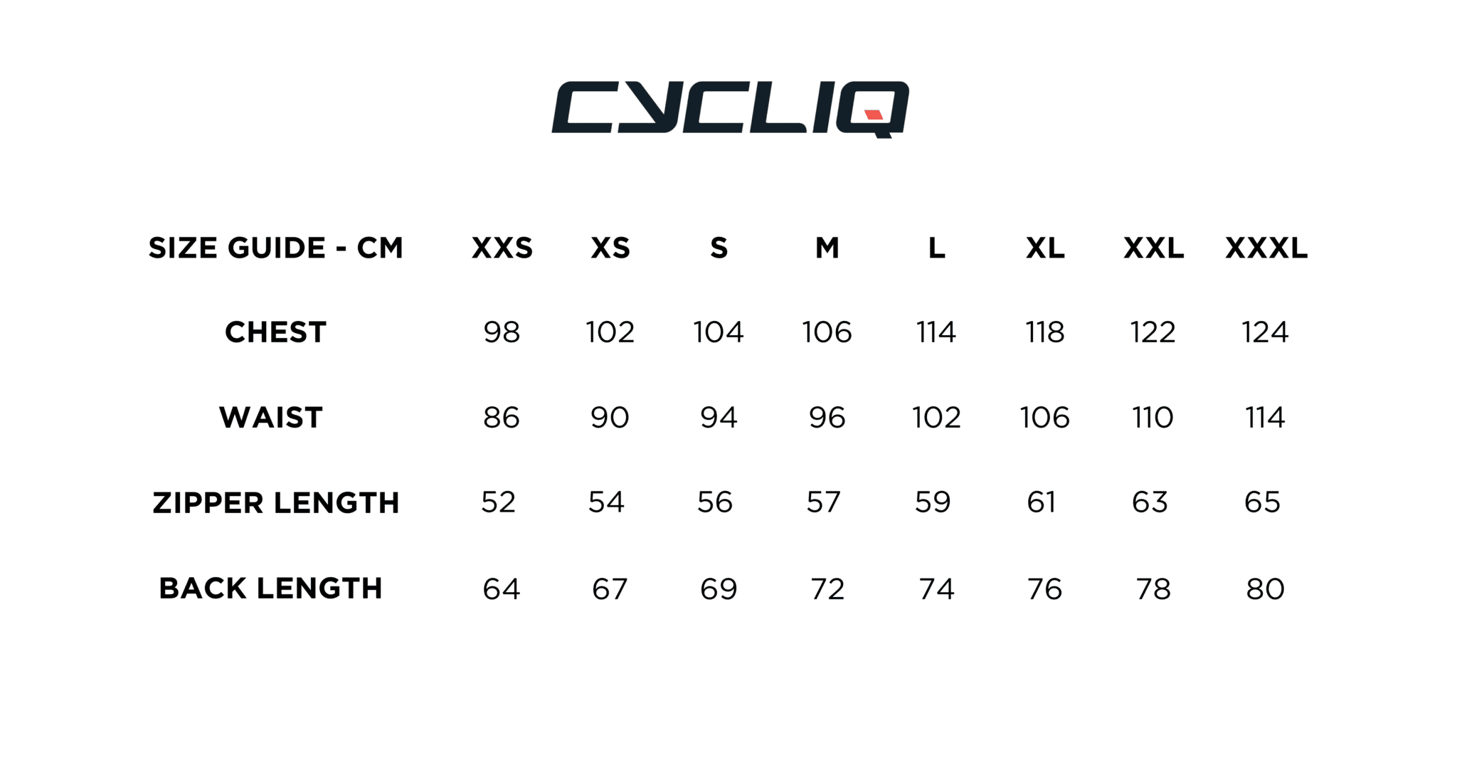 Jacket Size Guide